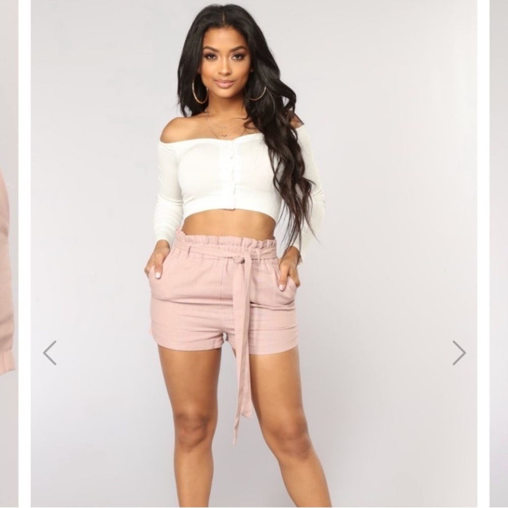 Fashion Nova Linen Shorts - Size Small | Color: Mauve